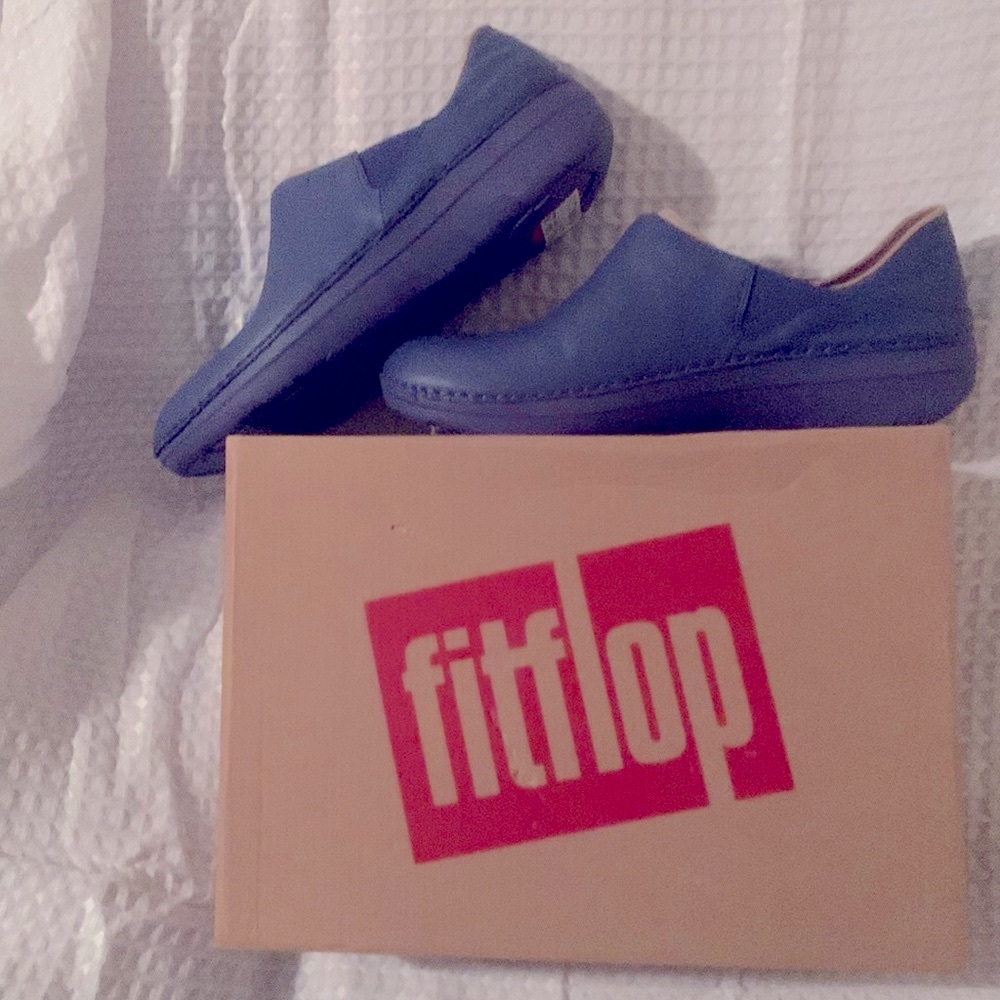 FitFlop Superloafer (Leather) Indian Blue